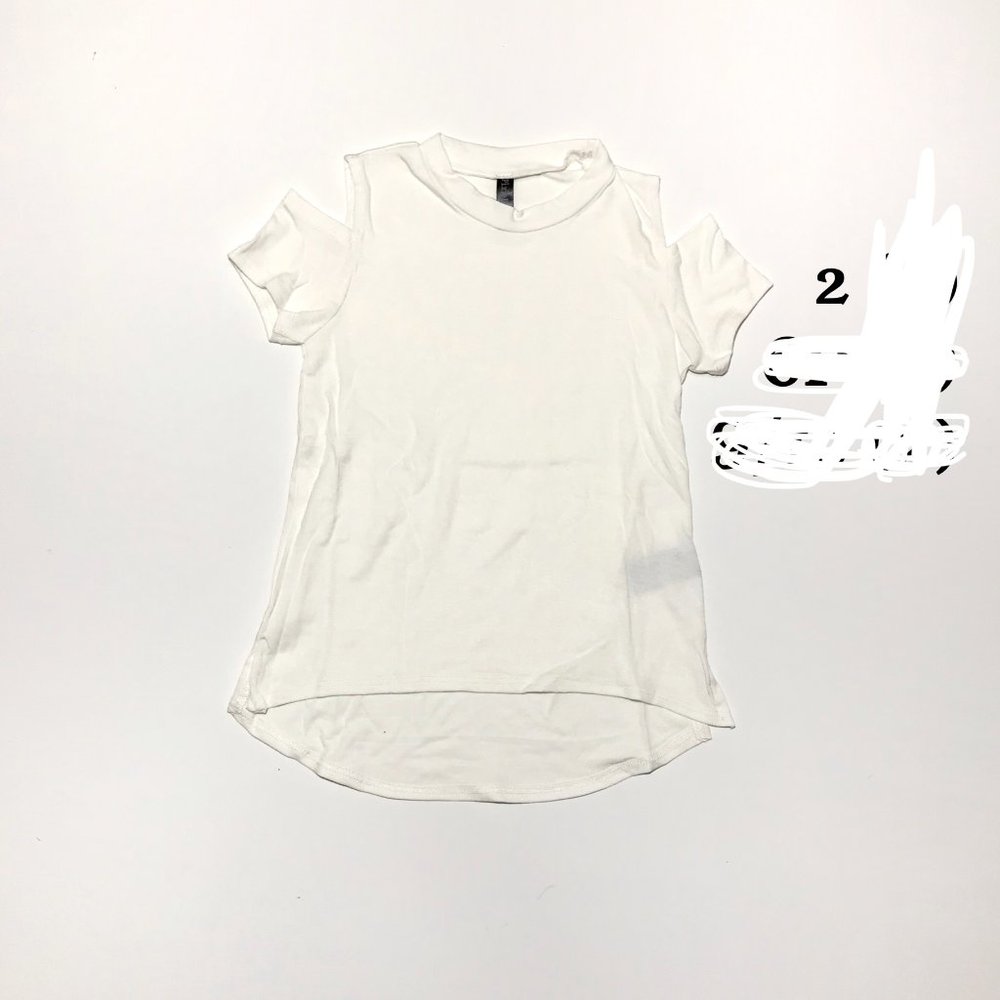 PixieLane Cold shoulder Ivory Shirt